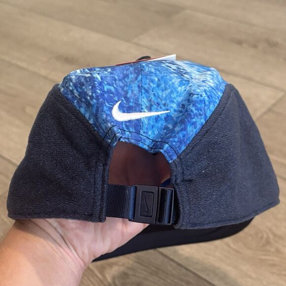 Nike Fly 5 Panel Hat USA Olympic Team Patches Sz L/XL Dri Fit Blue Running NWT - Picture 3 of 6